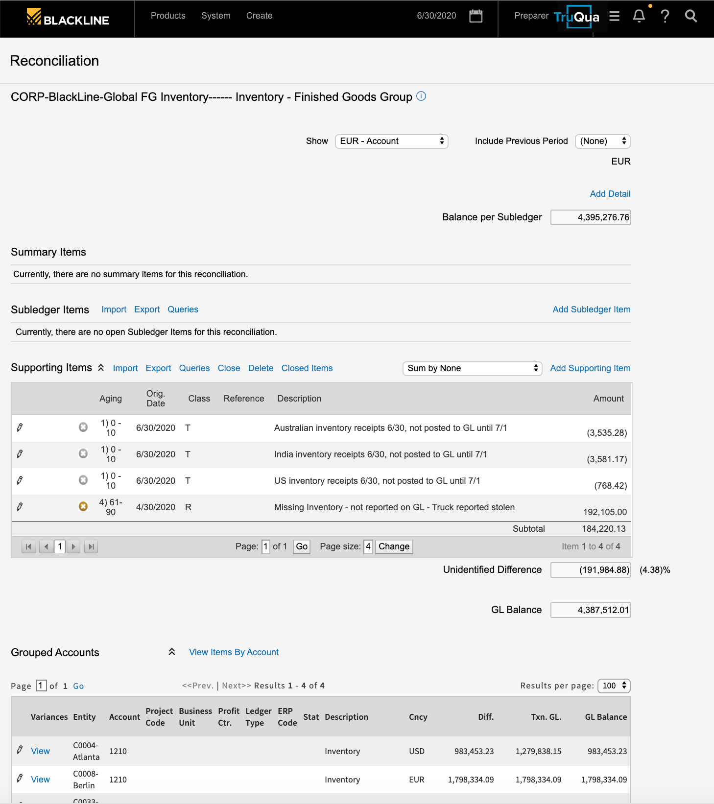 TruQua - BlackLine Account Reconciliation and the Universal Journal